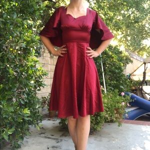NWT red satin Vintage-style Voodoo Vixen dress
